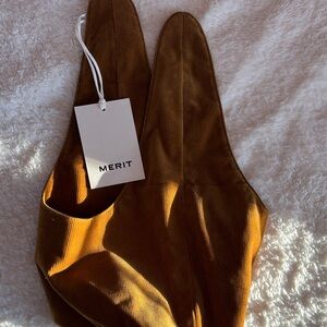 MERIT Corduroy Tote in Warm Caramel